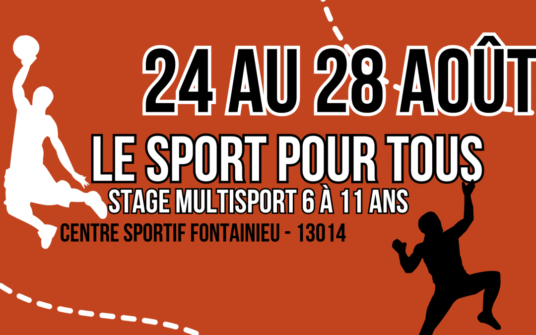 Stage multisport 6/11 ans – Du 24 au 28 août