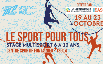 Stage multisport offert pour les 6/13 ans – Du 19 au 23 octobre